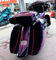 DIRTYBIRD CONCEPTS - REAR END SET - Harley Really Loud Street Sweeper 8″ & 10″ Audio Bags Ass End With 2014 To 2022