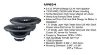 Diamond Audio MP694 6x9" Pro Full-range Coax Horn Speaker (Pair)