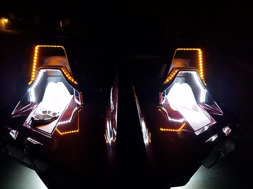 LITE THE NITE LED - (4C). Double Headrests Single Color Roll Bar Kit