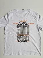 
              30 Gang Custom Kingz Apparel - Women's 30 GANG Block Tee - ORANGE LETTERS
            