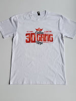 
              30 Gang Custom Kingz Apparel - MENS 30 Gang Block Tee- Red and White
            