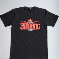 30 Gang Custom Kingz Apparel - MENS 30 Gang Block Tee- Red and White