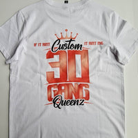 30 Gang Custom Kingz Apparel - Women's 30 GANG Block Tee - RED LETTERS