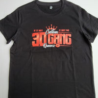 30 Gang Custom Kingz Apparel - Women's 30 GANG Block Tee - RED LETTERS