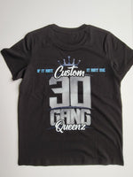 
              30 Gang Custom Kingz Apparel - Women's 30 GANG Block Tee -BLACK AND SILVER
            