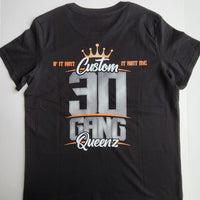 30 Gang Custom Kingz Apparel - Women's 30 GANG Block Tee - ORANGE LETTERS