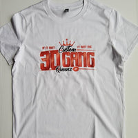 30 Gang Custom Kingz Apparel - Women's 30 GANG Block Tee - RED LETTERS