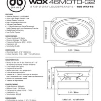 DB Drive - 4 x 6″ 2-Way Loudspeaker - WDX46MOTO-G2