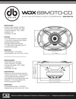 
              DB Drive - 6 x 9″ 2-Way Loudspeaker w/Backloaded Compression Driver - WDX69MOTO-CD
            