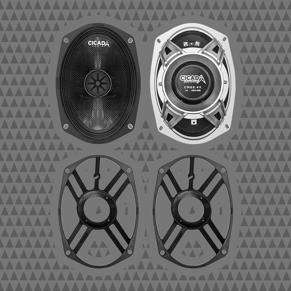 Cicada CXK69 6X9-inch Mid-Bass 2 Way Component Speaker Kit –2Ω or 4Ω