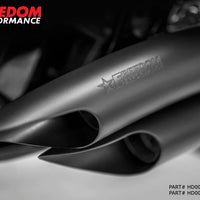 FREEDOM PERFORMANCE EXHAUST - HARLEY TOURING SHARP CURVE RADIUS SCALLOP CUT 1995-PRESENT PART#: HD00228