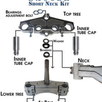 AMERICAN SUSPENSION -Weld In Slip Fit Rake Kit - 1990-2023