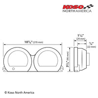 Koso North America - Digital Gauges - HD-03L | 4 pieces LED kit (blue) | for Harley-Davidson® 2014-2023