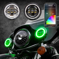 
              XKGLOW - 4.5" DRIVING LIGHTS FOR MOTORCYCLE | XKCHROME SMARTPHONE APP
            