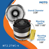 PRV Tweeters - MT2.2TWC-4 - 2.25" Short Horn Chrome Tweeter