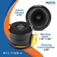 
              PRV Tweeters - MT2.7TWB-4 - 2.75" SHORT HORN TWEETER
            