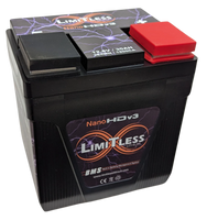 
              LIMITLESS LITHIUM - BATTERIES - Nano-HDv3 / Power sports Battery (Under the seat replacement)
            