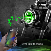 
              XKGLOW - 5.75" LED HEADLIGHT FOR MOTORCYCLE | XKCHROME SMARTPHONE APP
            