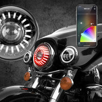 XKGLOW - 7" LED HEADLIGHT FOR MOTORCYCLE | XKCHROME SMARTPHONE APP