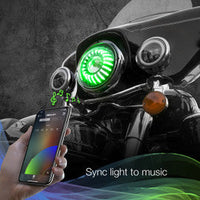 
              XKGLOW - 7" LED HEADLIGHT FOR MOTORCYCLE | XKCHROME SMARTPHONE APP
            