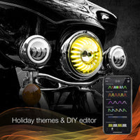 XKGLOW - 7" LED HEADLIGHT FOR MOTORCYCLE | XKCHROME SMARTPHONE APP