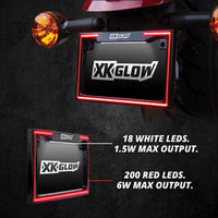 
              XKGLOW - MOTORCYCLE LED LICENSE PLATE FRAME WITH RUNNING TURN AND BRAKE
            