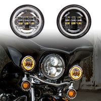 
              XKGLOW - 4.5" MOTORCYCLE LED PASSING LIGHTS KIT WITH AMBER HALO TURN SIGNAL
            