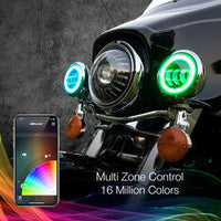 
              XKGLOW - 4.5" DRIVING LIGHTS FOR MOTORCYCLE | XKCHROME SMARTPHONE APP
            