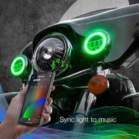 
              XKGLOW - 4.5" DRIVING LIGHTS FOR MOTORCYCLE | XKCHROME SMARTPHONE APP
            