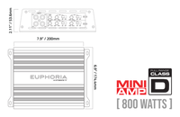 
              DB Drive Euphoria XPERT EX4 800 watt 4 channel amplifier
            