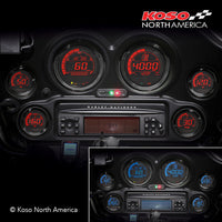 
              Koso North America  - Digital Gauges - HD-02 | 6 pieces kit (black bezel) | for Harley-Davidson®
            