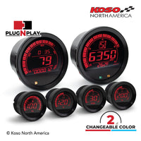 
              Koso North America  - Digital Gauges - HD-02 | 6 pieces kit (black bezel) | for Harley-Davidson®
            