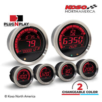 Koso North America - Meters - Gauges - HD-02 | 6 pieces kit (silver bezel) | for Harley-Davidson®