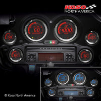 
              Koso North America - Meters - Gauges - HD-02 | 6 pieces kit (silver bezel) | for Harley-Davidson®
            