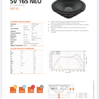 Hertz - 6.5” - SPL Midrange - Hertz SV 165 NEO (Pair)