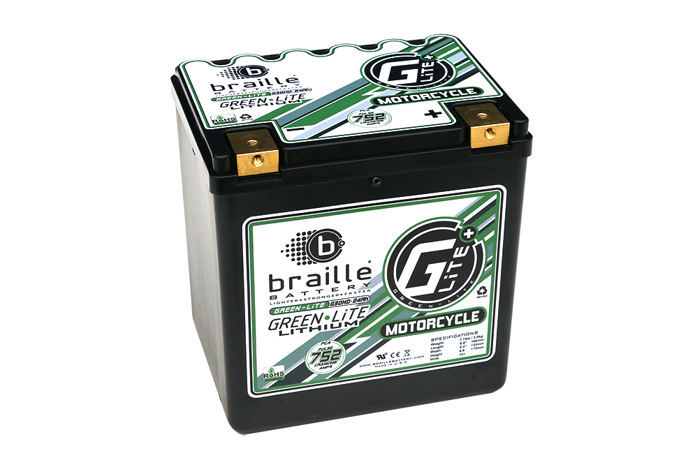 Batteries - Braille - G30H - GreenLite (Harley/Motorcycle Spec) Lithium Battery