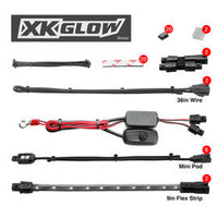 
              XKGLOW - MOTORCYCLE LED ACCENT LIGHT KIT | 8 POD 2 STRIP SINGLE COLOR
            